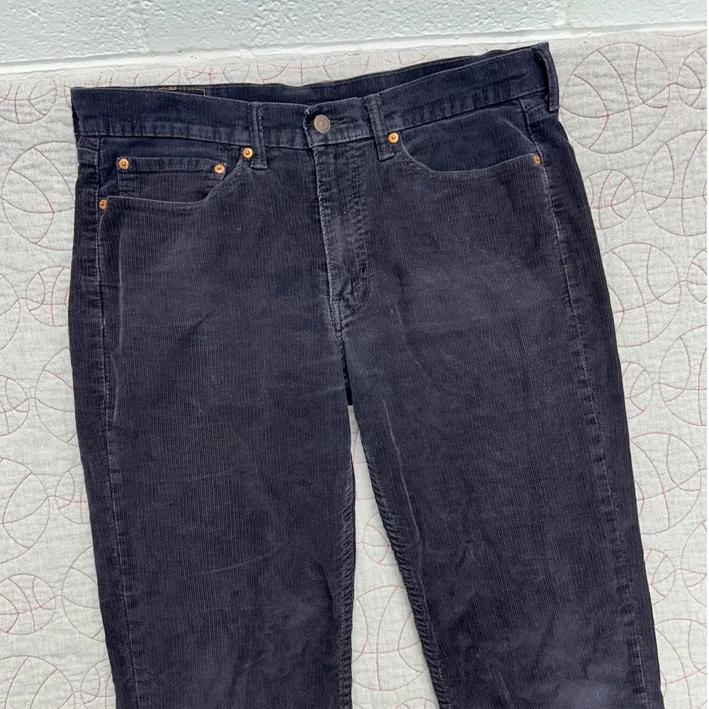 Levis 514 Corduroy Pants Black Slim Straight / Mens 34x36